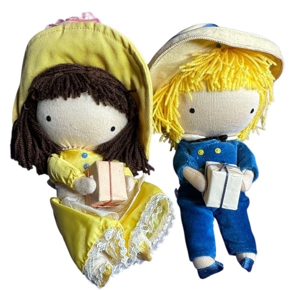 Joan Walsh vintage 1970s pocket doll set of 2 - Picture 1 of 6